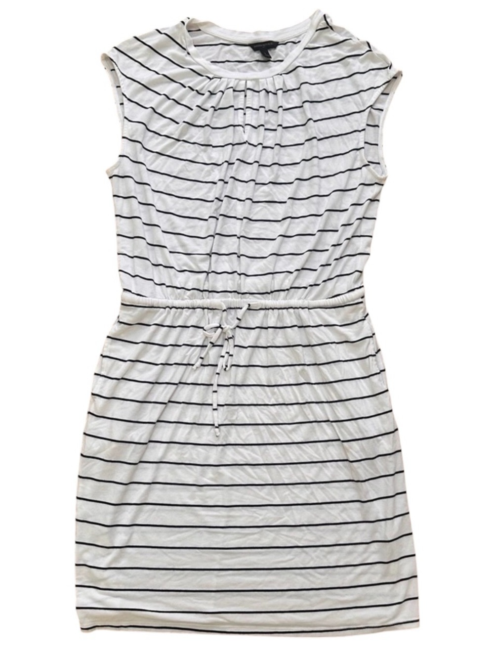 Banana Republic Black and White Striped Mini Dress